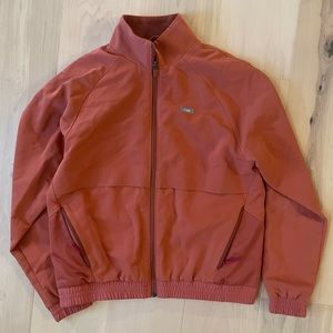 Figs bomber jacket in muted orangey persimmon color. Xxs